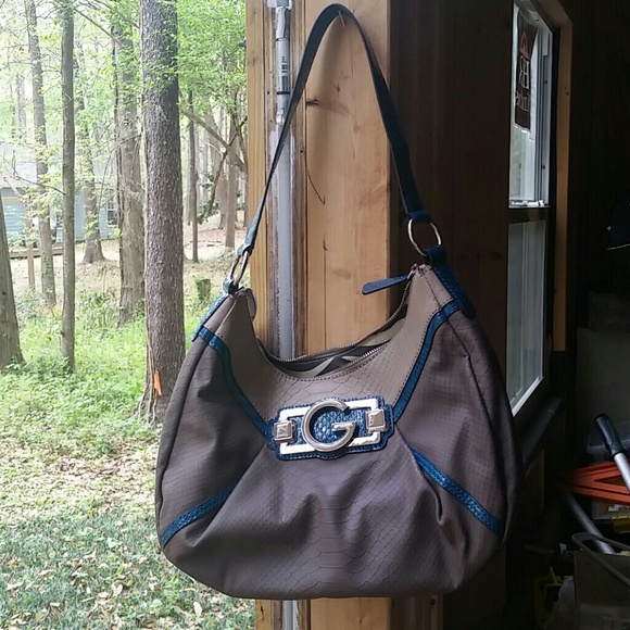 Gray & Teal Guess purse