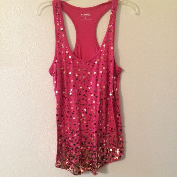 Sequined tank top