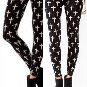 F21 Cross Leggings