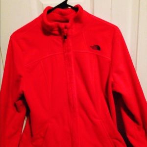 Hot pink north face jacket