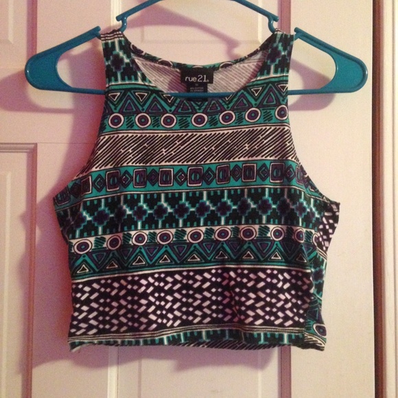 Rue 21 Aztec Print Crop Top