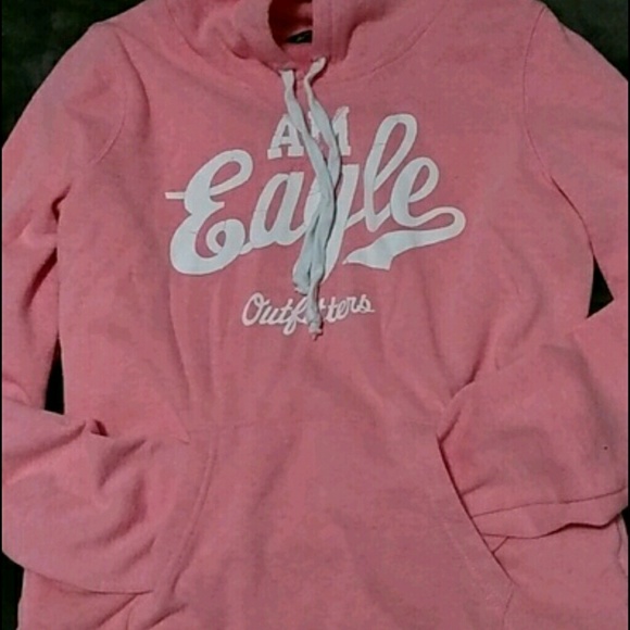 Pinkish color american eagle fleece hoodie