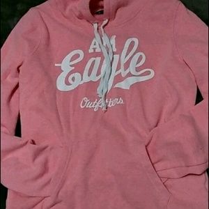 Pinkish color american eagle fleece hoodie