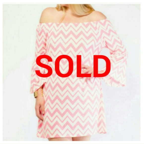Dresses & Skirts - *SOLD IN BUNDLE* Neon Pink Chevron Shift Dress