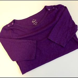 NWOT J. Crew Painter Boatneck Slub Tee