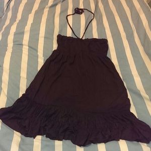 Juicy Couture brown ruffled halter dress
