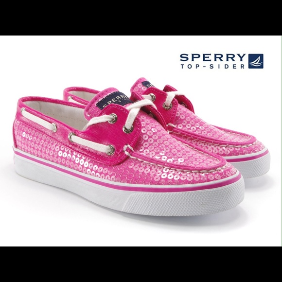 Pink Sequin Sperry Top-Sider Boat Shoes