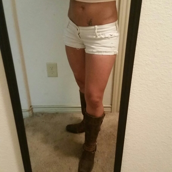 White Hollister Short Shorts