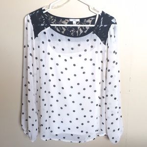 Ivory Polka Dot Blouse