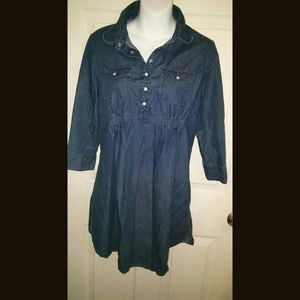 Small denim maternity shirt