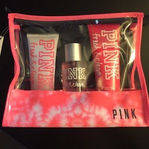 VS PINK body wash, body lotion, body mist set