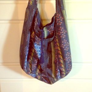 boho printed satchel