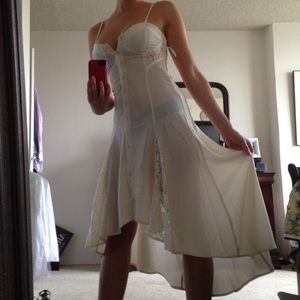 Kimichi Blue Sheer Ivory Dress