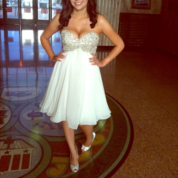 Fun wedding reception dress.