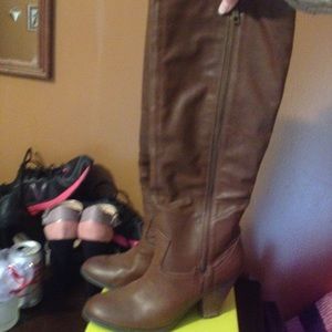 Knee high brown boots
