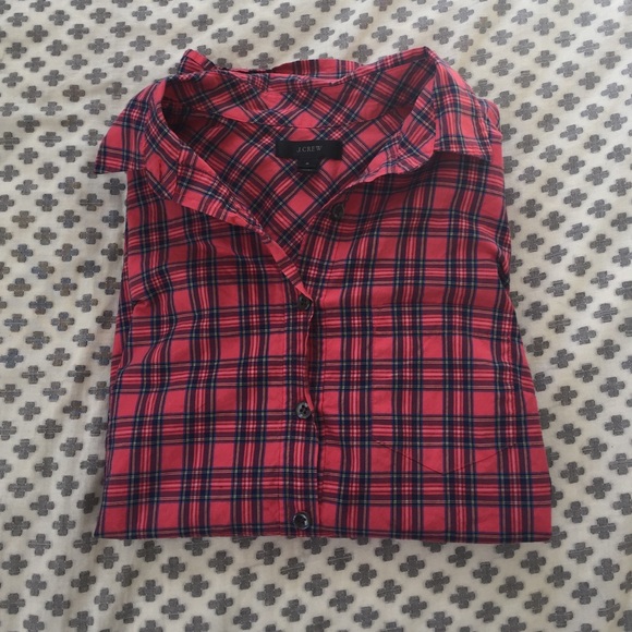 JCrew plaid Popover