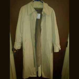London fog long rain coat