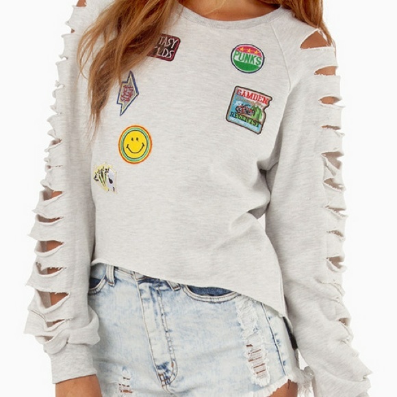 Tobi 'All Patched Up Sweatshirt'