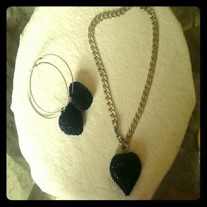 Earrings and necklace