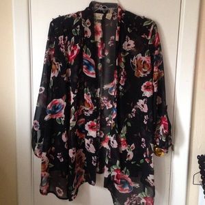 CLOSET CLOSING Gimmick Floral Kimono Style Jacket