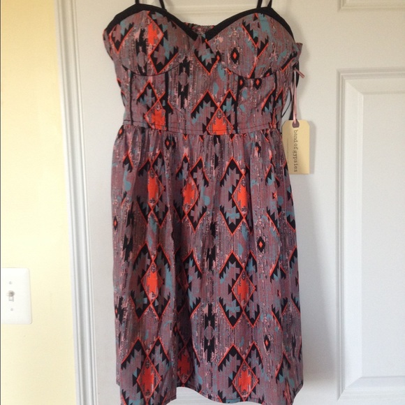 Tribal print corset top dress!