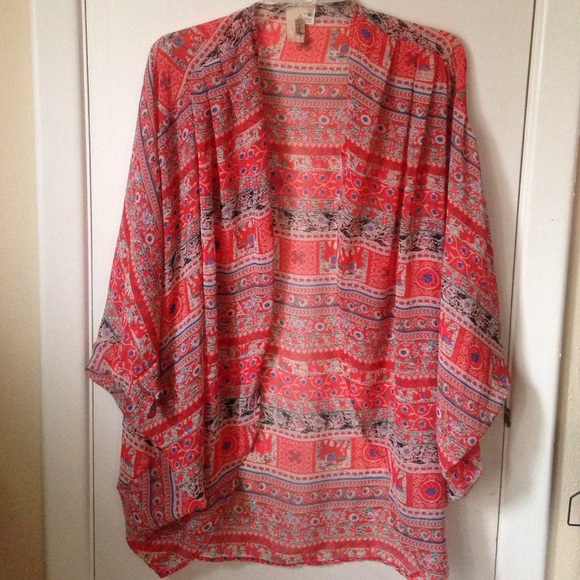 CLOSET CLOSING Oversized Print Throwover/Kimono