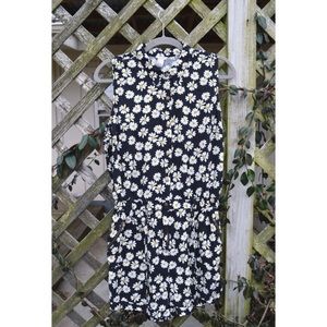 Black and White Daisy Romper