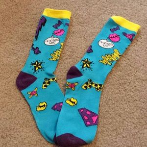 Cute blue pop art socks