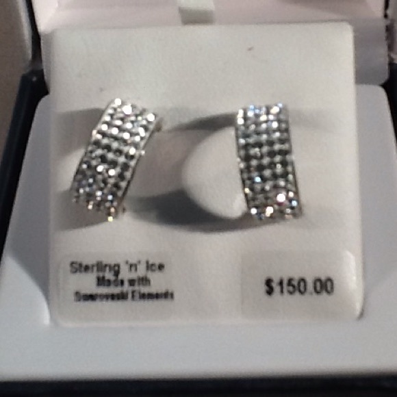 Sterling Silver Swarovski Earrings - Picture 4 of 4