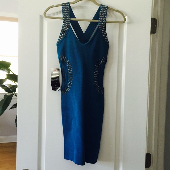 Bebe teal green dress
