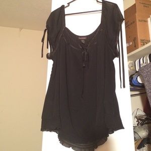 Sexy black blouse from Lane Bryant