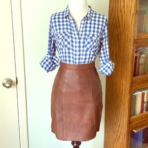 Vintage leather pencil skirt!
