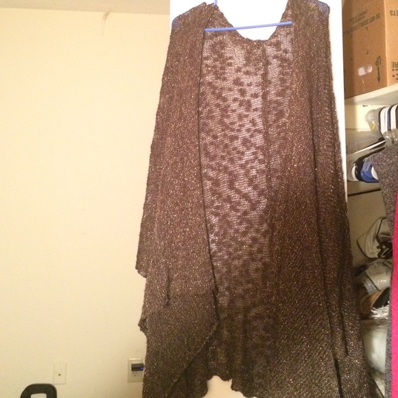 Brown and gold throw jacket