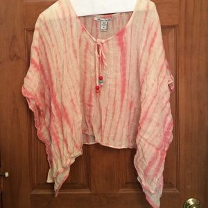 Pink poncho top