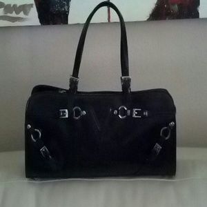 Via Spiga black patent leather purse