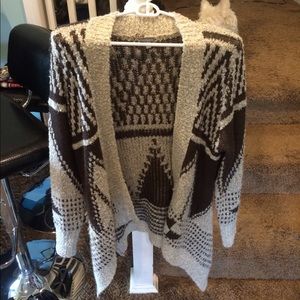Brown/ Off white grey Charlotte Russe sweater