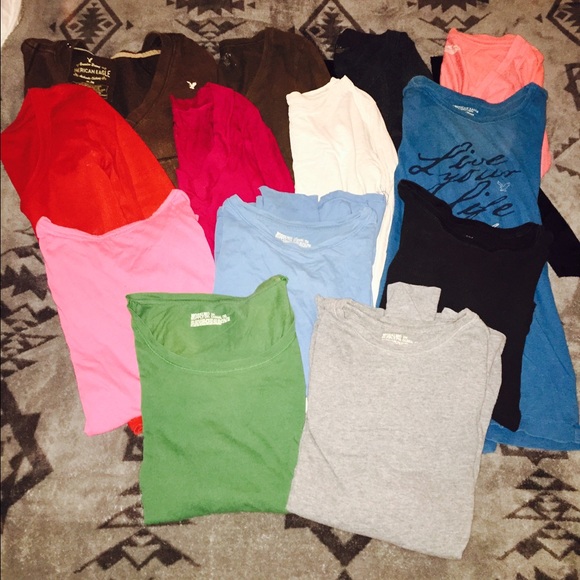 10 Long Sleeve Solid Colors - Size Medium