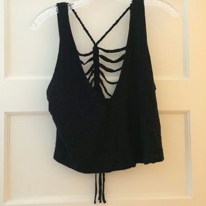 Skeleton Back Crop Top Size M