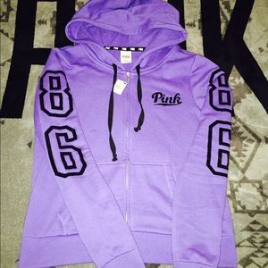 BNWT Purple VS Full Zip Hoodie - Medium