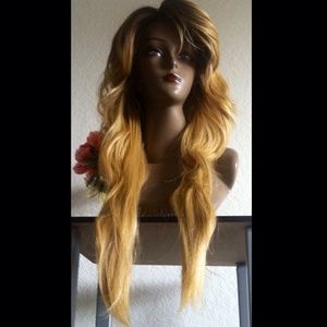 Long Ombre Blonde Lace Front Wig 26"