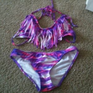 Tie dye bathing suit.