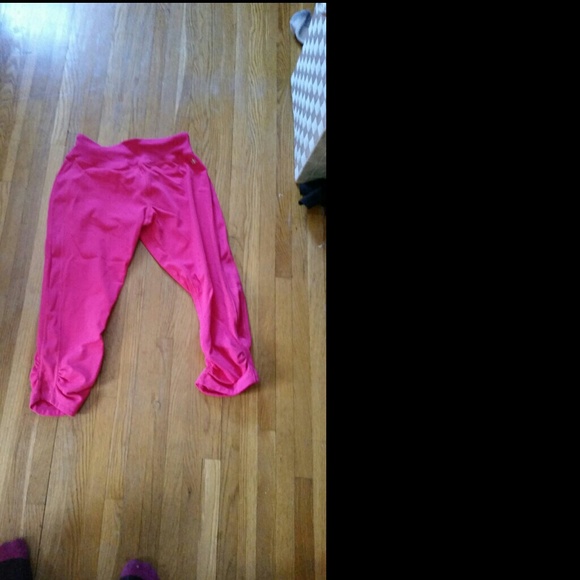 Pink Capri workout pants