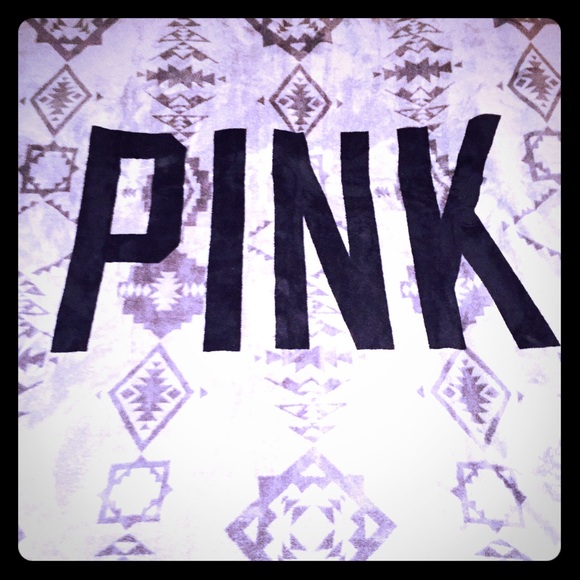 Large VS PINK Aztec Fleece Blanket