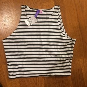 LF stripped crop top! Size xs