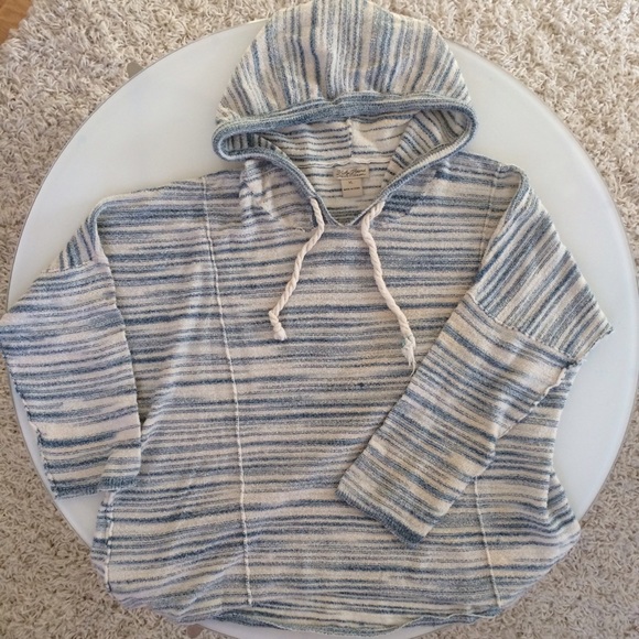 Lucky Brand Beachy Blue Sweatshirt Shrug