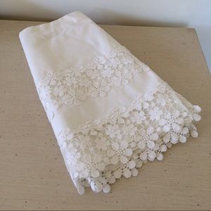JCrew lace white skirt size 0