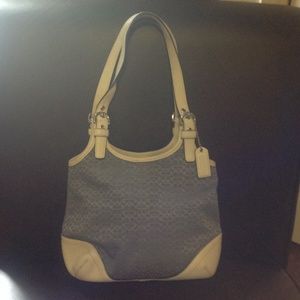 Slate Blue Coach Authentic Handbag