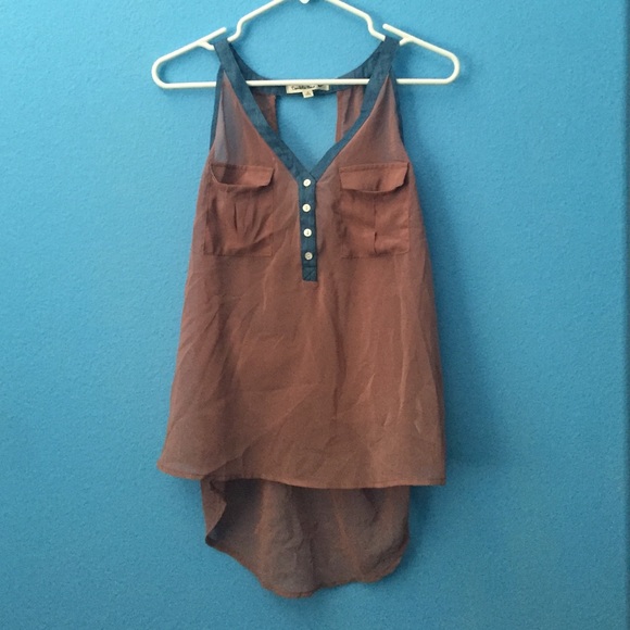 Brown/Jean Blouse