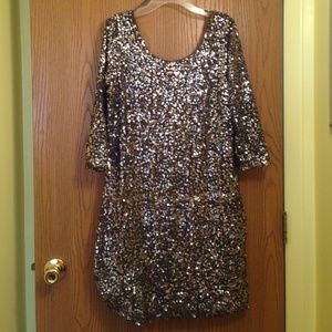 Sparkly silver dress!