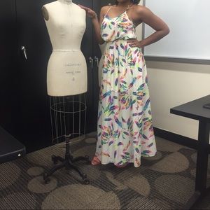 Colorful spring maxi dress